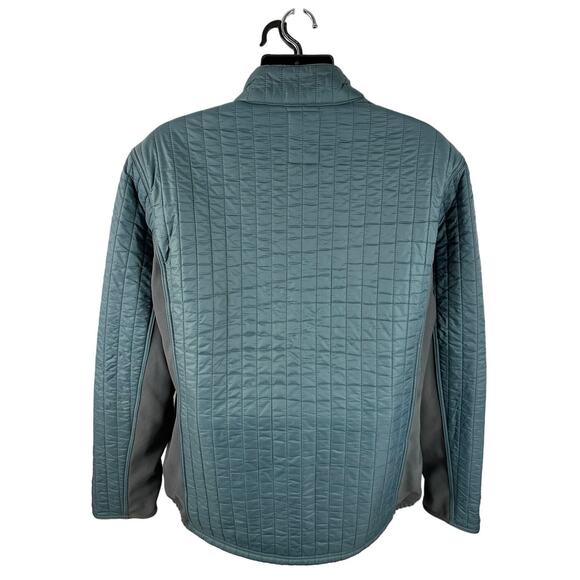 Relwen Vertical Insulator Quilted Hybrid Jacket Fleece Lined Blue Full Zip 2XL - Picture 2 of 11